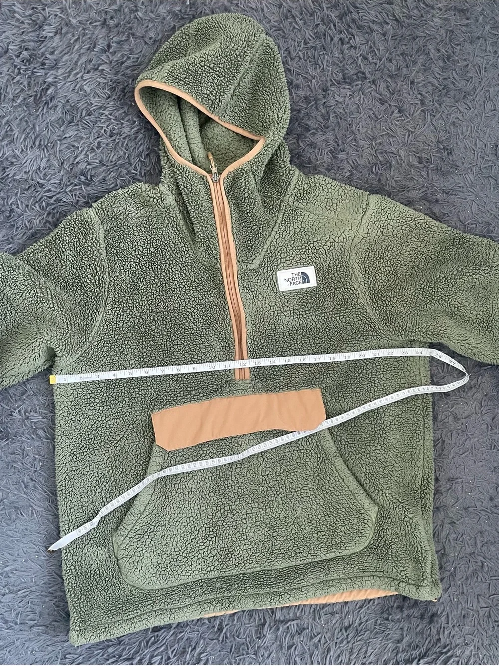 Men Size XL The North Face Campshire 1/4 Zip Jacket Hoodie Fleece